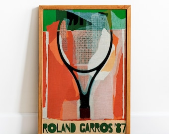 Roland Garros 1987 Tennis Print: Vintage French Open Poster