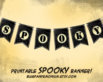 PDF Spooky Halloween pendant banner