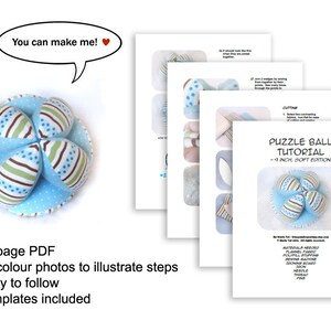 PDF Medium Puzzle Ball Tutorial 9 inch, Soft Edition image 2