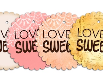 PDF Wedding Favor Tags - Love is Sweet