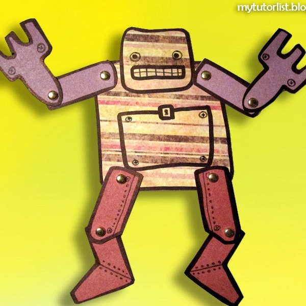 PDF Stress Bot Jointed Paper Robot Doll