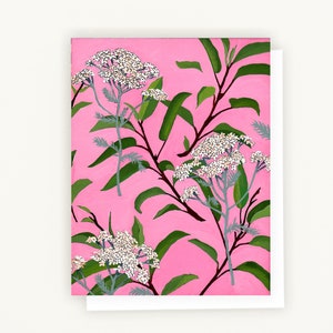 Laurel Sumac and Yarrow Card, California Native Plants, Blank Inside