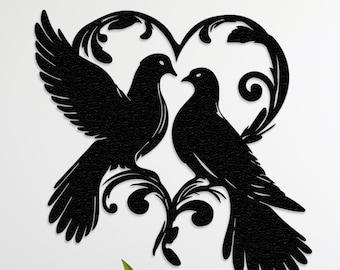 Pájaro en rama, decoración de pared de metal, decoración natural para jardín, decoración de pared con toques terrosos, arte floral en metal, letrero para exteriores, regalo para amantes de la naturaleza, decoración de porche