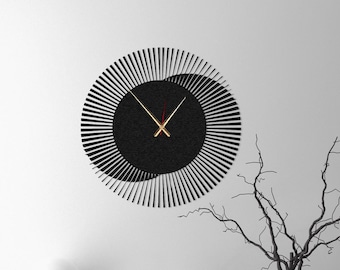 Relojes de pared en espiral modernos, reloj grande único, reloj minimalista geométrico de metal, regalo de decoración del hogar, reloj de arte abstracto, reloj de sala de estar