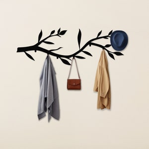 Tree Branch Coat Rack, Metal Hanger, Entryway Organizer, Branch Wall Decor, Farmhouse Coat Rack, Door Hanger, Decorative Hooks, Home Gift