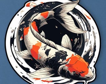 Arte mural de metal con peces koi, decoración de pared grande con océano, decoración de pared costera, arte mural Feng Shui, arte mural minimalista, arte mural asiático, regalos zen