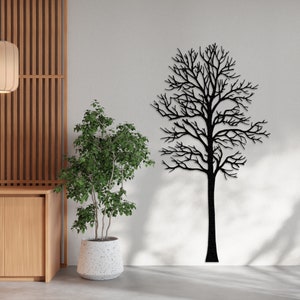 Cartello in metallo con albero, arte murale della foresta, regalo per gli amanti della natura, arredamento da fattoria, regalo di Natale, decorazione per alberi da esterno, arte dell'albero della vita, ramo