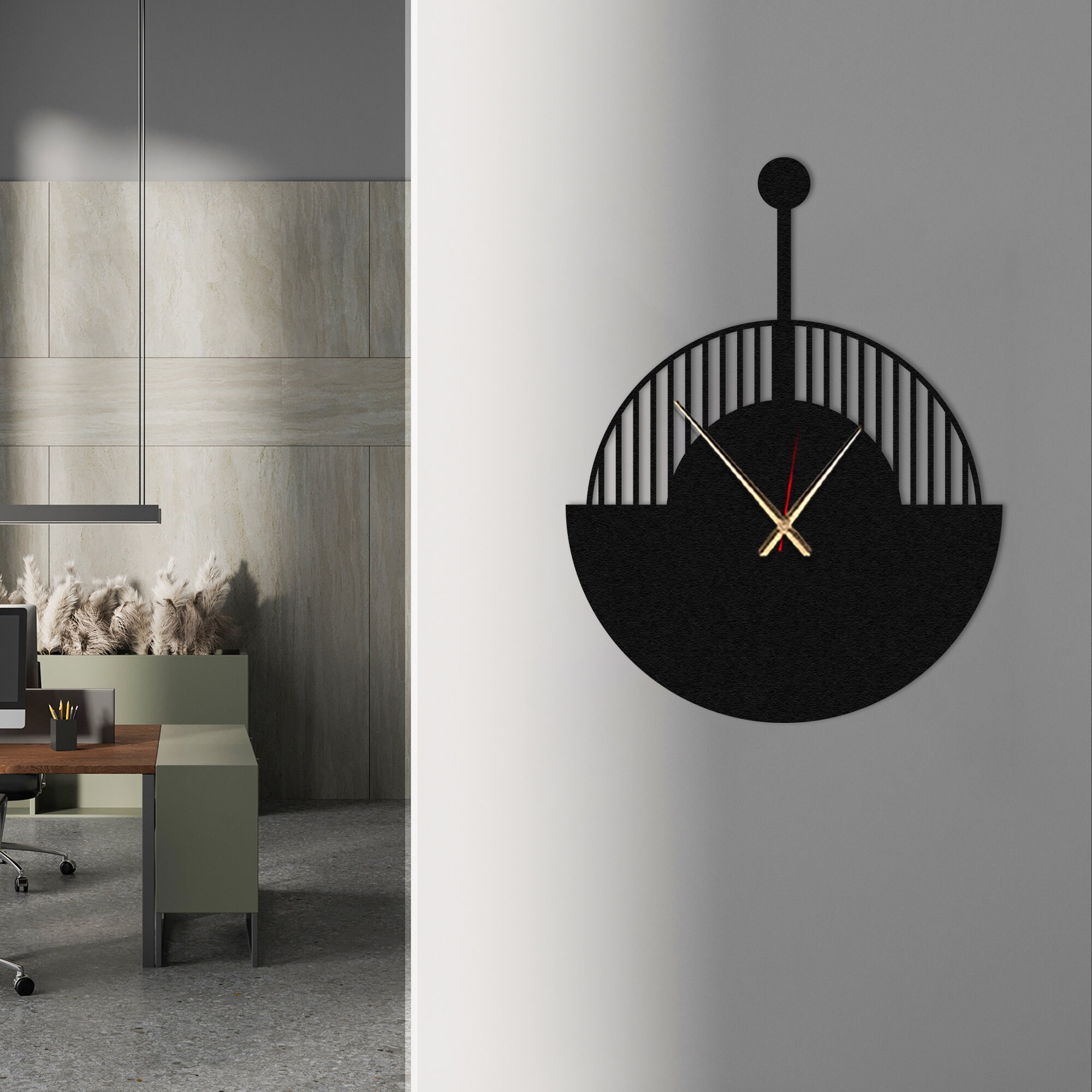 Modern Minimalist Clock for Wall, Oversized Wall Clock, Livingroom ...