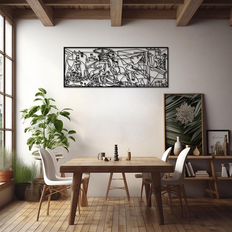 picasso wall decor,
guernica wall art,
picasso guernica,
modern wall decor,
metal artwork,
metal line art,
picasso decor,
aesthetic room decor,
modern art decor,
office art decor,
gallery wall set,
mid century modern,
trendy wall art,