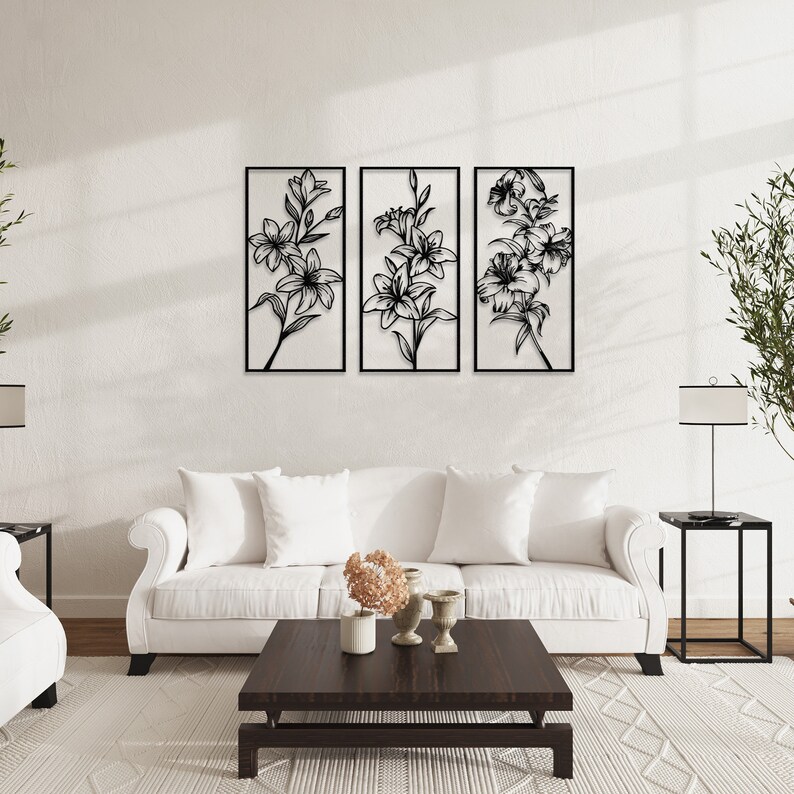 Wall Art Set of 3,
wild flowers decor,
Livingroom Decor,
flower decor,
Spring Flowers Art,
Porch Decor,
Metal Flowers Art,
Nature Wall art,
metal wall decor,
3 Piece Wall Art,
botanical art,
Extra Large Wall Art,
flower wall decor,