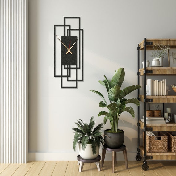 Livingroom Wall Clock Modern, Unique Wall Clock, Art Deco Wall Clock, Boho Wall Clock, Custom Wall Clock, Retro Clock, Nordic Wall Clock