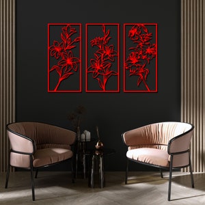 Wall Art Set of 3,
wild flowers decor,
Livingroom Decor,
flower decor,
Spring Flowers Art,
Porch Decor,
Metal Flowers Art,
Nature Wall art,
metal wall decor,
3 Piece Wall Art,
botanical art,
Extra Large Wall Art,
flower wall decor,