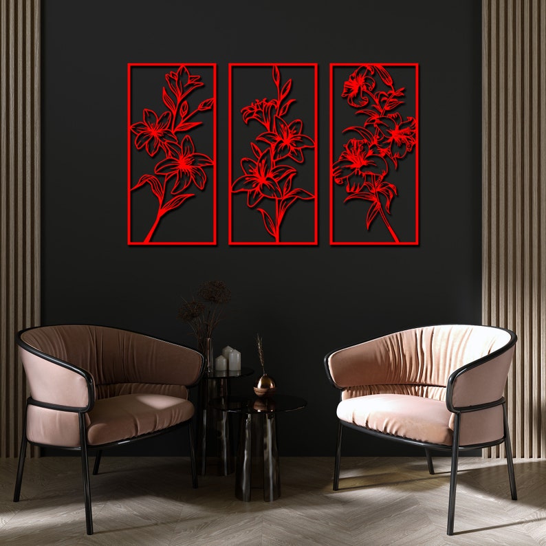 Wall Art Set of 3,
wild flowers decor,
Livingroom Decor,
flower decor,
Spring Flowers Art,
Porch Decor,
Metal Flowers Art,
Nature Wall art,
metal wall decor,
3 Piece Wall Art,
botanical art,
Extra Large Wall Art,
flower wall decor,