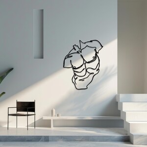 body art,
sensual wall art,
masculine art,
minimalist line art,
steampunk wall art,
metal artwork,
square body,
home gym wall art,
sport gift,
body building,
body love,
man cave decor,
gift for man,