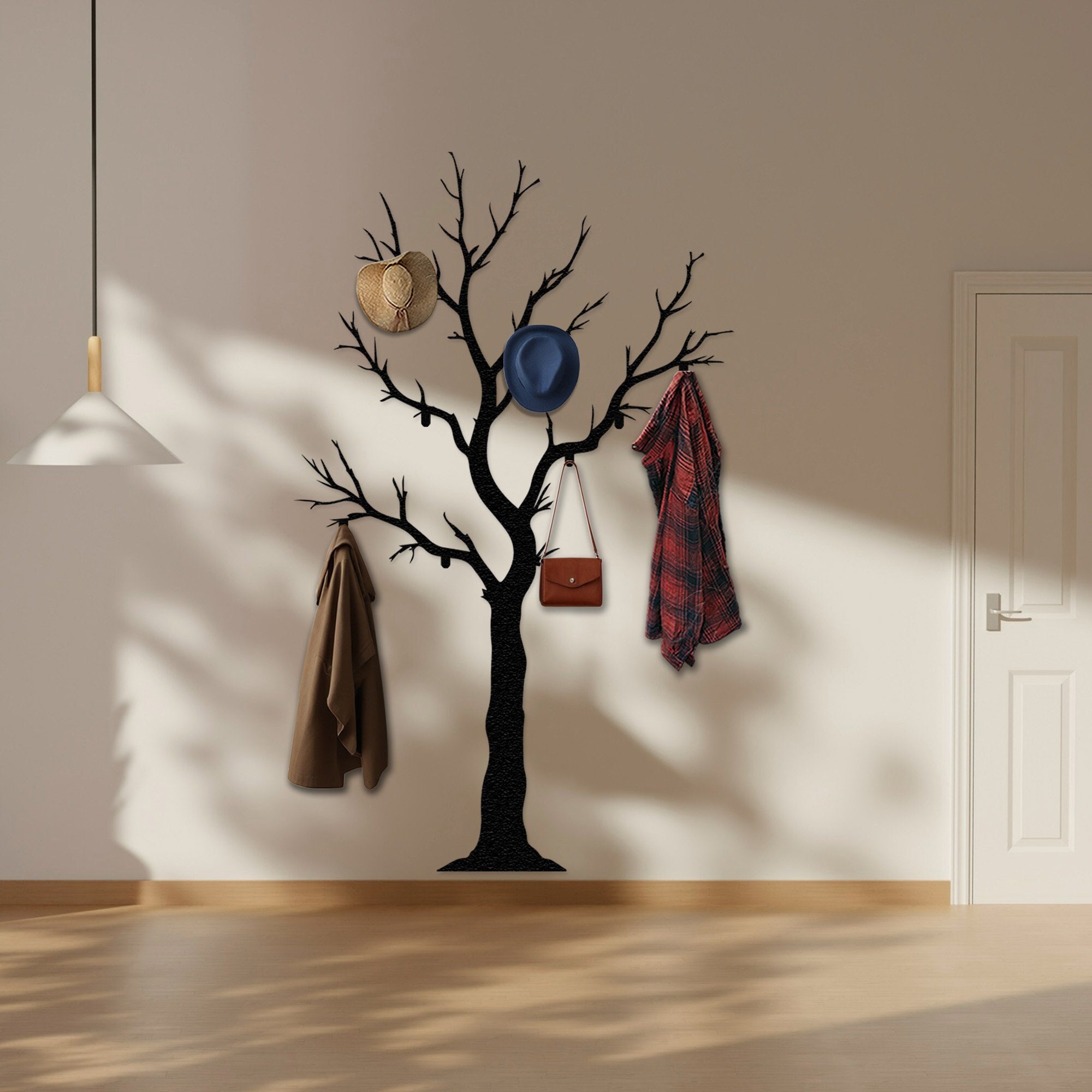 Extra Large Tree Coat Rack, Entryway Organizer, Wall Hooks Unique ...