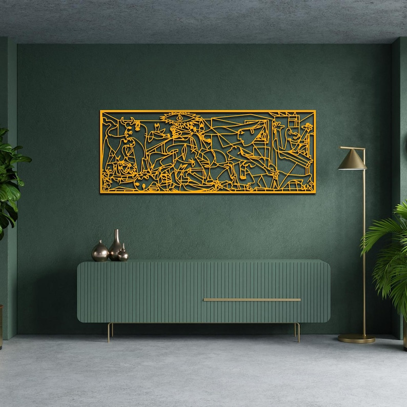 picasso wall decor,
guernica wall art,
picasso guernica,
modern wall decor,
metal artwork,
metal line art,
picasso decor,
aesthetic room decor,
modern art decor,
office art decor,
gallery wall set,
mid century modern,
trendy wall art,