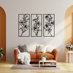 Wall Art Set of 3,
wild flowers decor,
Livingroom Decor,
flower decor,
Spring Flowers Art,
Porch Decor,
Metal Flowers Art,
Nature Wall art,
metal wall decor,
3 Piece Wall Art,
botanical art,
Extra Large Wall Art,
flower wall decor,