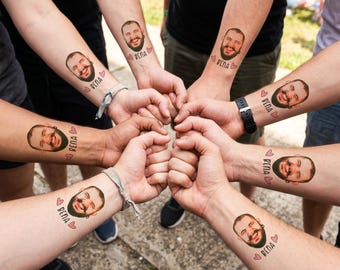 Custom Face Temporary Tattoos: Bachelorette Party Favors
