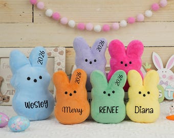 Personalized Easter Peeps Bunny Plush: Custom Stuffed Toy