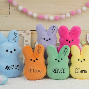 Peeps Bunny Plush, Small Peeps Plush, Peep Plush for Kids, Personalized Easter Bunny Peep, Easter Gift, Stuffed Bunny Toy, Peeps Plush Doll