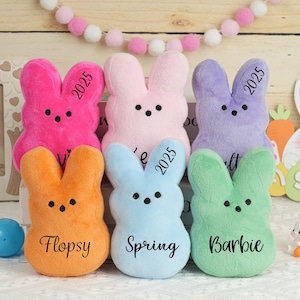 Personalized Easter Bunny Peep, Peeps Bunny Plush, Small Peeps Plush, Peep Plush for Kids, Easter Gift, Stuffed Bunny Toy, Peeps Plush Doll