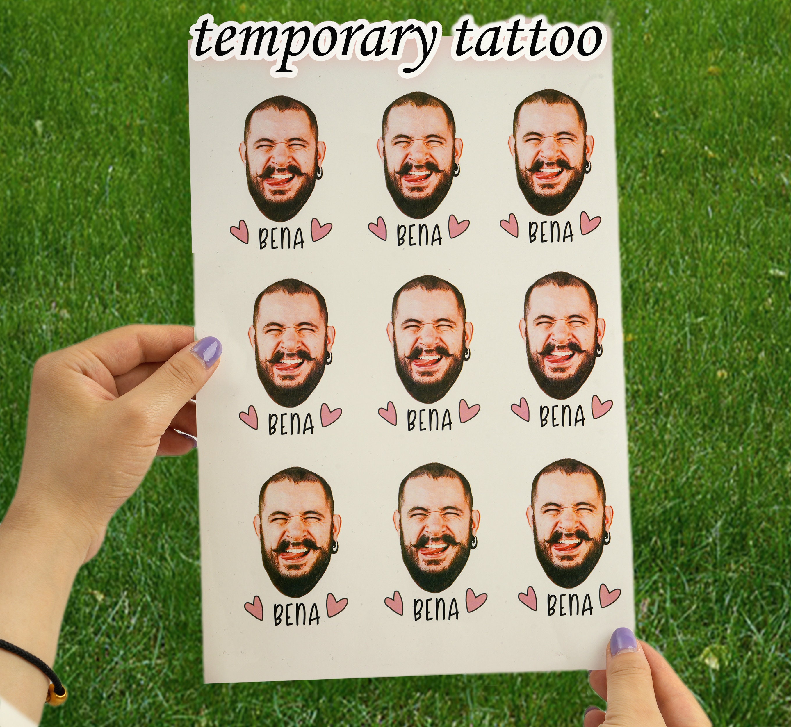 Custom Bachelorette Tattoos, Bride Tattoo,Funny Gift,Temporary Tattoos,Wedding Tattoos,Bachelorette Party Favor,Groom's Face Tatto, Tattoos