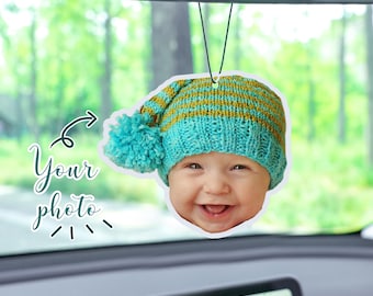Désodorisant photo personnalisé pour voiture : cadeau de décoration de voiture personnalisée