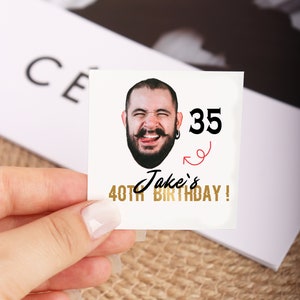 40th Birthday Party Tattoo Favors,50th Birthday For Women,Custom Tattoo,Personalized Tattoo,Face Tattoo,Birthday Party Favors,Custom Photo