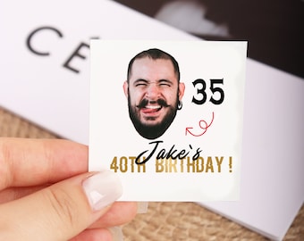 40th Birthday Party Tattoo Favors,50th Birthday For Women,Custom Tattoo,Personalized Tattoo,Face Tattoo,Birthday Party Favors,Custom Photo