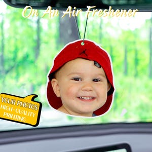 Picture Air Freshener, Cute Car Accessories,  Custom Air Freshener, Photo Freshener, Car Freshies, Car Decor, Custom Gift, Personalized Gift
