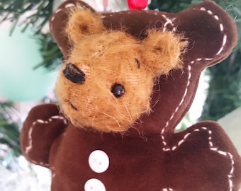 Gingerbread Bear Christmas ornament PDF E patterns