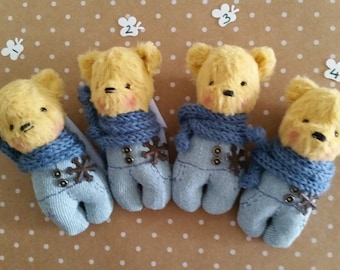 PDF E pattern for a 4 inch li'l winter bear in jeans