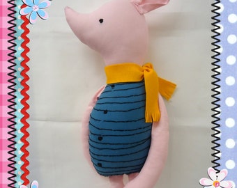 17.5 inch Piglet piggy pig doll PDF E-pattern