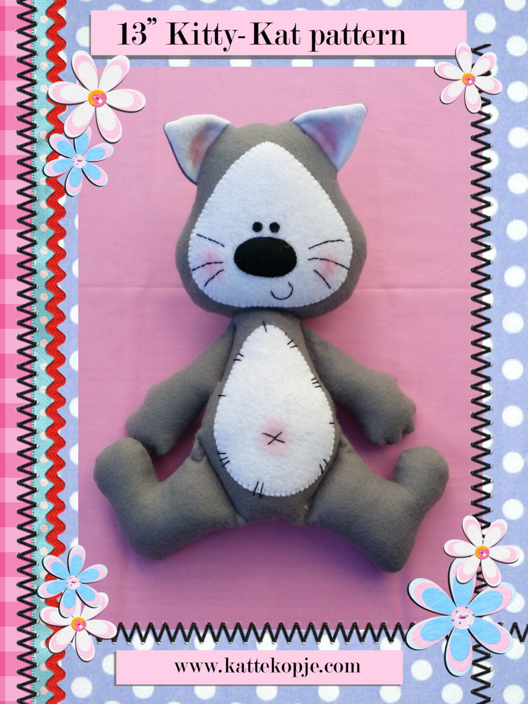 Daniel Kitty Pattern 13 Inch Kitty Kat PDF E-pattern - Etsy