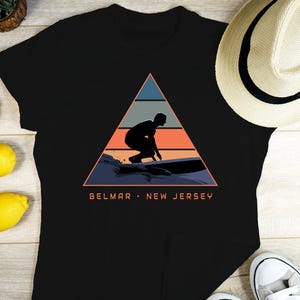 Belmar New Jersey Surfer Shirt, Belmar Shirt, Belmar NJ Beach Shirt, Belmar Tee, Belmar NJ Gift, NJ, Belmar Birthday Gift, Belmar gift for