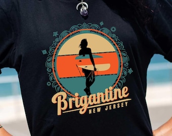 Brigantine New Jersey, Shirt, NJ Surfer, Vintage NJ, Brigantine New Jersey Gift, New Jersey, surfer, Brigantine gift ideas, tees, t-shirt