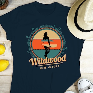 Wildwood NJ, Hemden, Surfer, Vintage NJ, Wildwood Geschenkideen, New Jersey, NJ Surfer, Wildwood Geschenke, T-Shirts, Tshirt, Wildwood Geburtstagsgeschenk