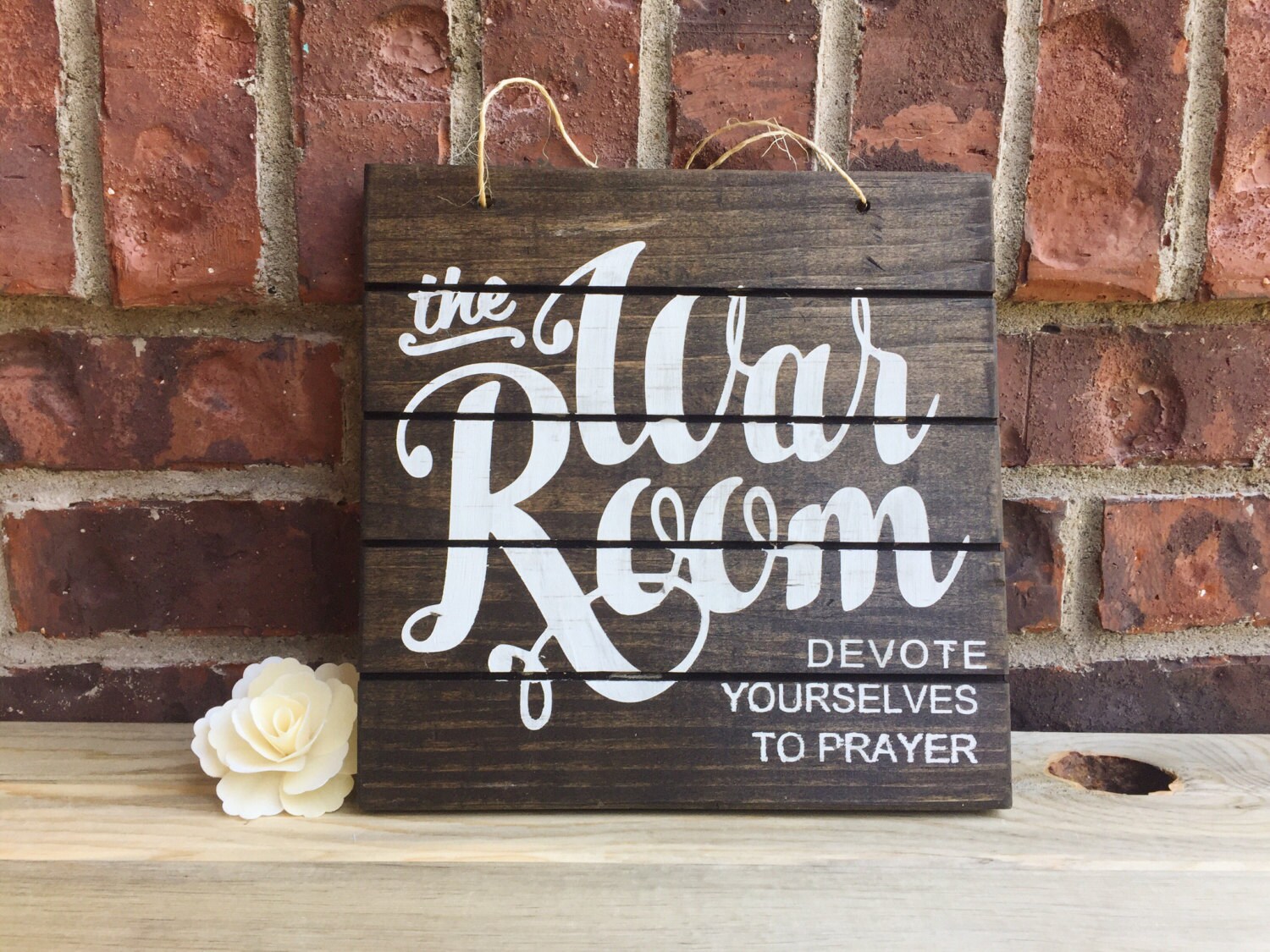 War Room Sign Prayer Sign Stained Wood Sign Prayer Room Etsy