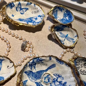 Oyster Shell Ring Dish, Bridesmaid Gift, Shell Jewelry Dish