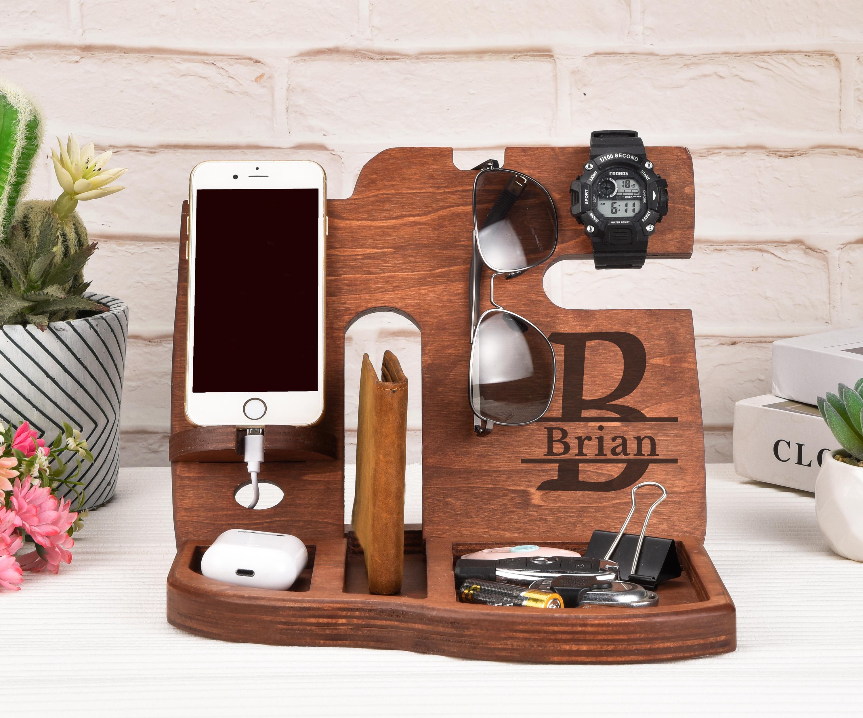 Charging Station, Docking Station, Desk Organizer, Personalized Gifts, Gifts for Dad, Docking station, Father's Day gift, Gift for Dad