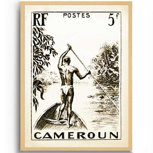 African art from Cameroon and Africa Vintage Poster for African American Art Wall Art Decor, African Wall art for Boho Home Decor, Black Art