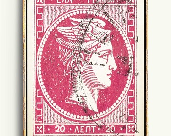 Altgriechische Kunstdruck von griechischen Skulptur Statue aus der griechischen Mythologie und griechischen Götter, Vintage Griechenland Wandkunst und griechische Göttin Kunst
