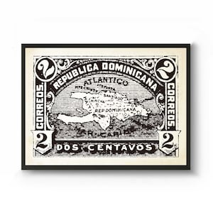 Dominican Republic Wall Art Map, Tropical Art Print, Illustration Art ...