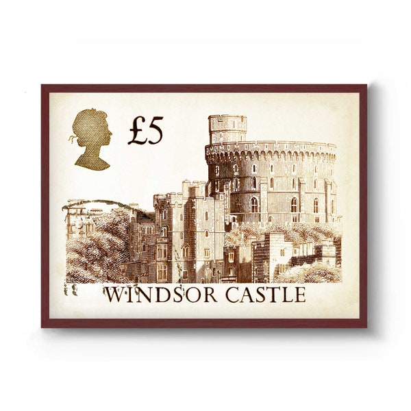 Windsor Castle Art Print - Great Britain Artwork Poster - Various Sizes & Colors