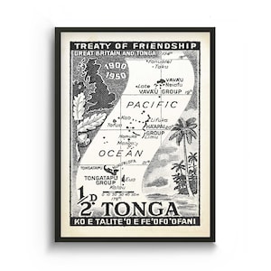 Map art poster print and tropical wall art for Beach Home Decor, Eclectic wall art prints and Travel art prints of Vintage art poster