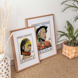 Vintage African Wall Art poster print, Black Art prints, African Fashion, Black Woman art, African American Art, Retro Travel poster print