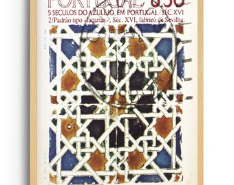 Portuguese Tile Wall Art Print, Azulejo tile, Moroccan tile, Mediterranean wall decor, Portugal Poster, Boho Wall art, Travel Poster Prints