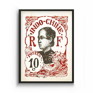 Vintage Asian Wall Art Prints: Vietnamese, Cambodian & Laos Poster print