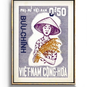 Vietnamese Art Print of Feminist Art o travel Poster prints for Vietnam Art collector. Asian Live Matter and Asian Art of Boho Art print