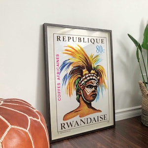 African Wall Art Print, Black Art, African American Art, Black History, Rwandan Art, Rwanda, Boho Wall Decor, Black Lives Matter, Africa